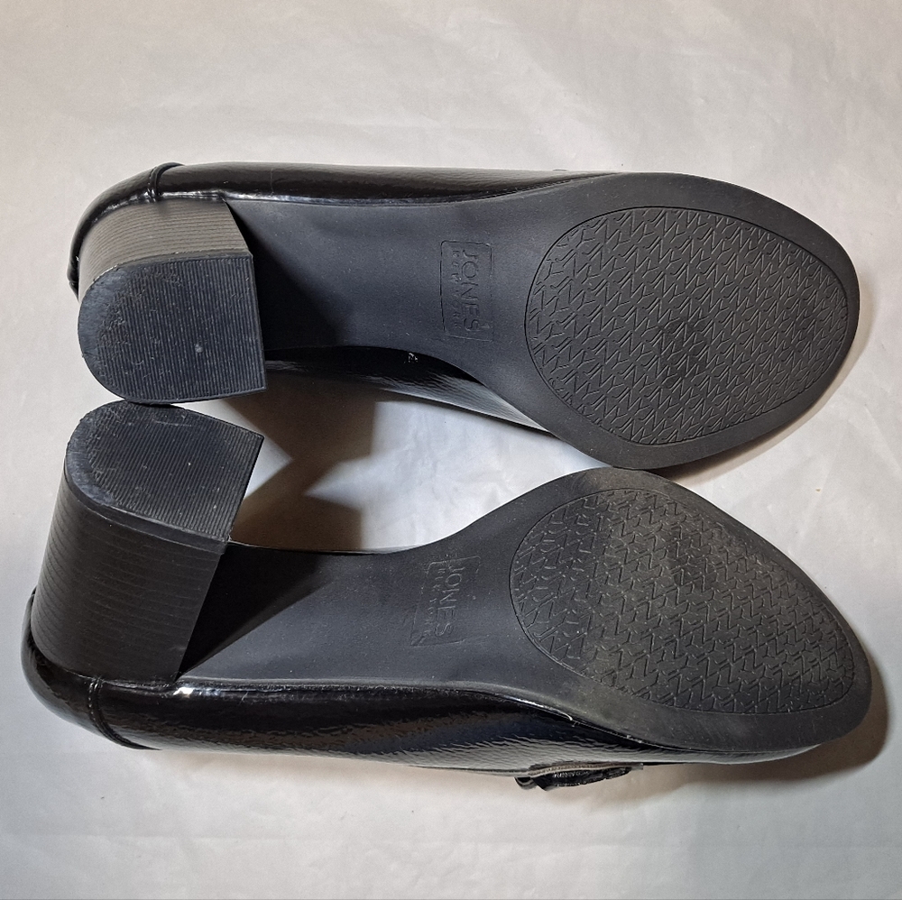 Jones New York Cypress Heeled Penny Loafers Women's 8.5M Black Patent 3" Heels - Picture 14 of 14